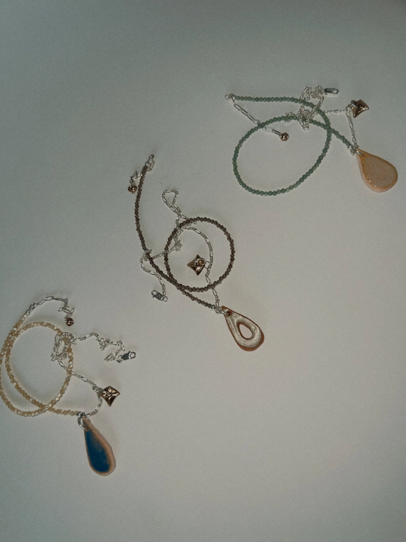 STONE TEAR necklace ~ HIVER x ebb